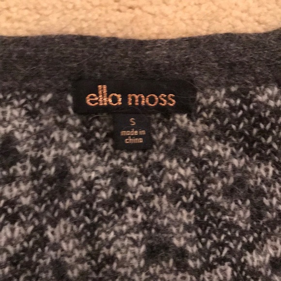 NWT REDUCED TO SELL🎉❣️ Ella Moss zip angora knit zip cardigan Grey leopard print - Picture 6 of 14